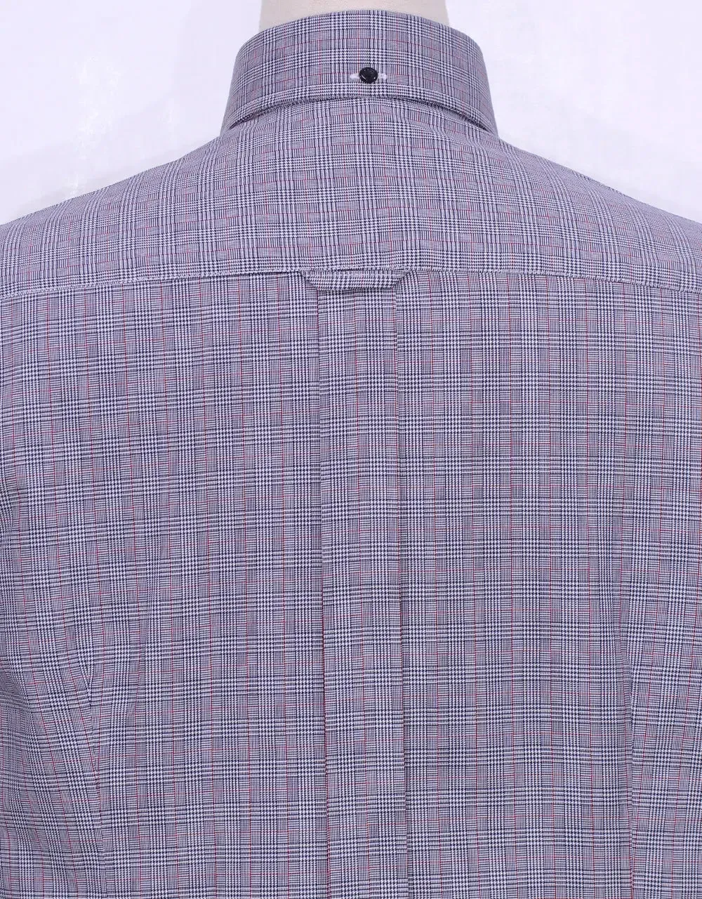 Button Down Shirt - Grey Prince Of Wales Check Shirt