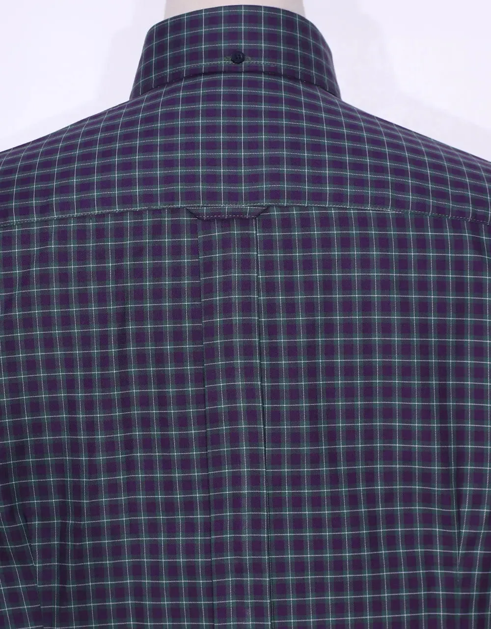 Button Down Shirt | Purple and Green Gingham Check Shirt