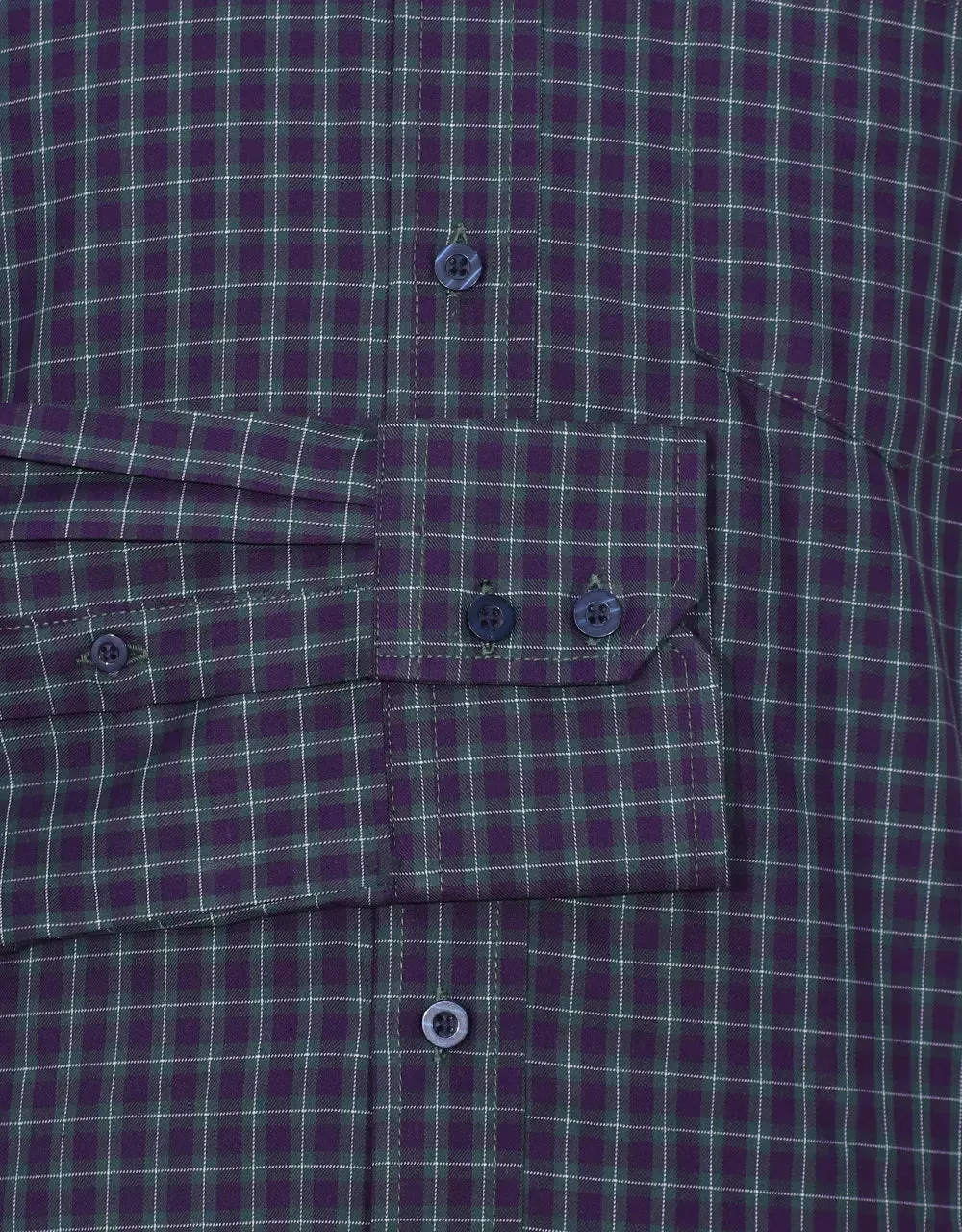 Button Down Shirt | Purple and Green Gingham Check Shirt