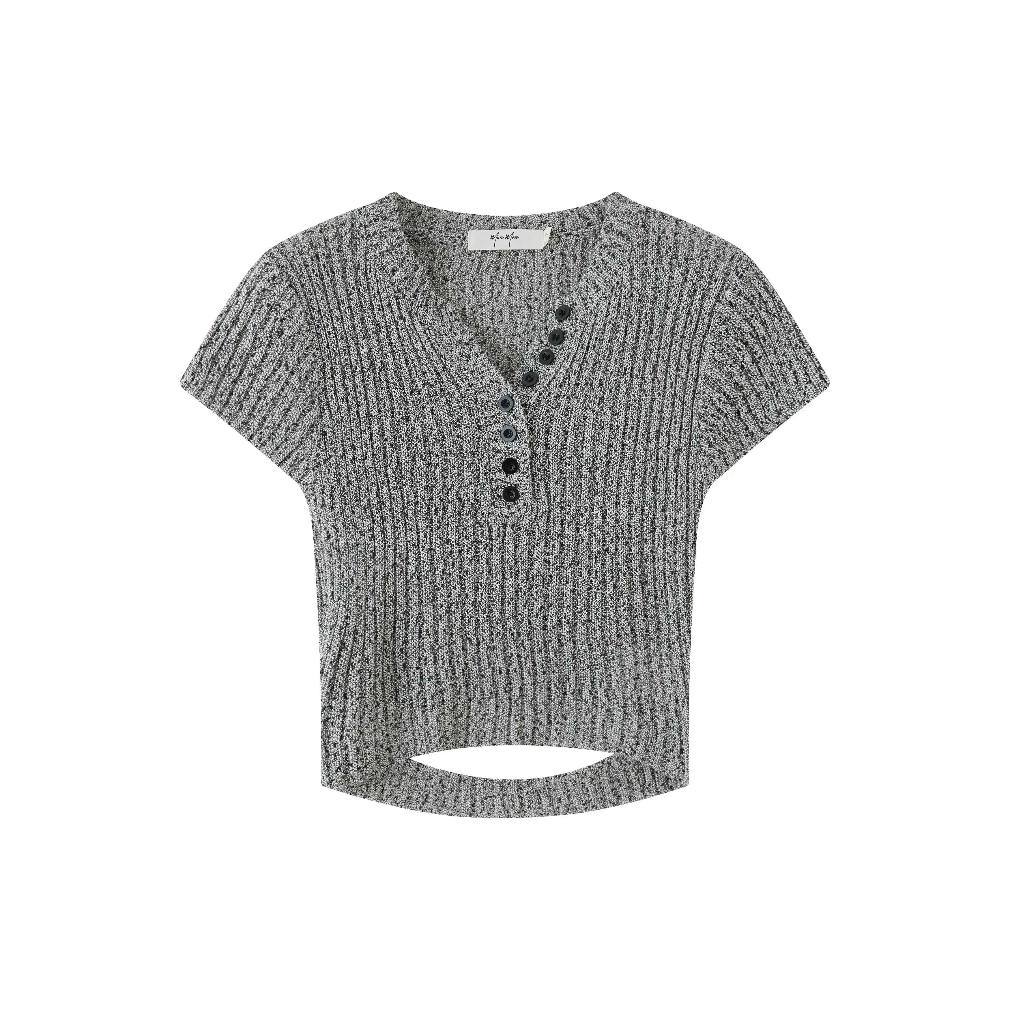 C2000H Knit Top With Cut-Out Back