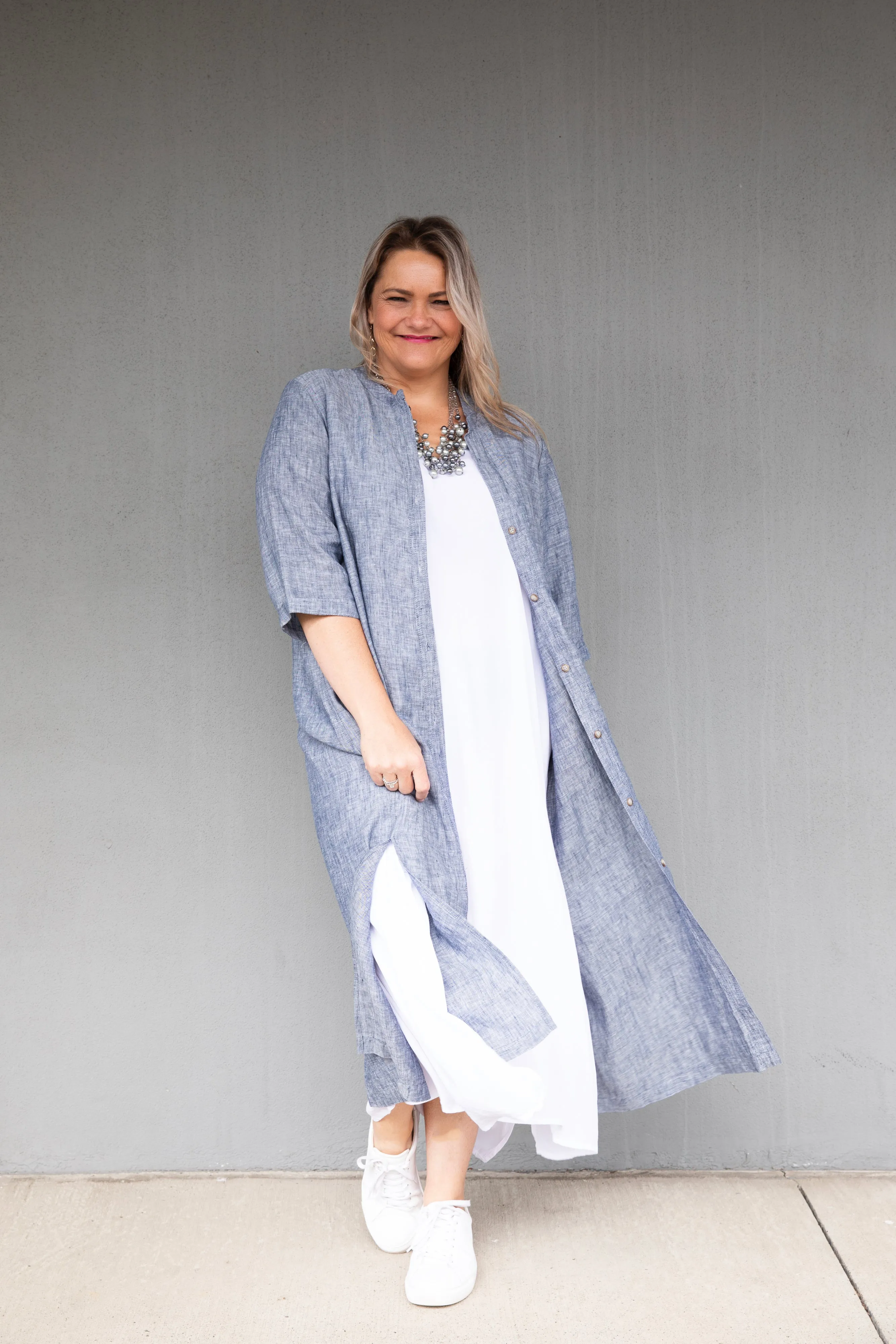 Cashews - C213/C13 Linen Maxi Shirt