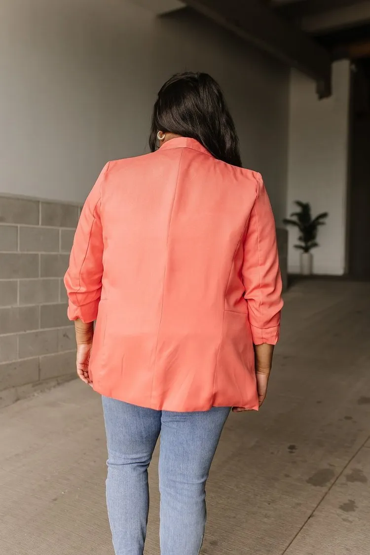 Cassie Blazer - Coral