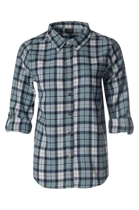 Casual Brushed Check Shirt | Blues Navy Check | 6351ZZ