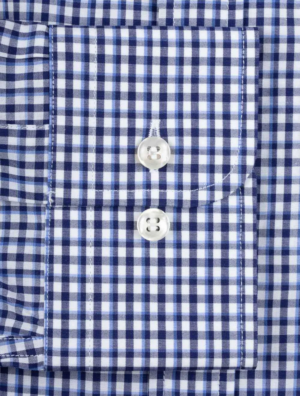 Check Button Down Shirt Cruise Navy