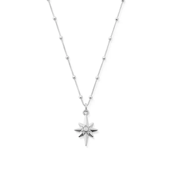 ChloBo Lucky Star Bobble Chain Silver Necklace