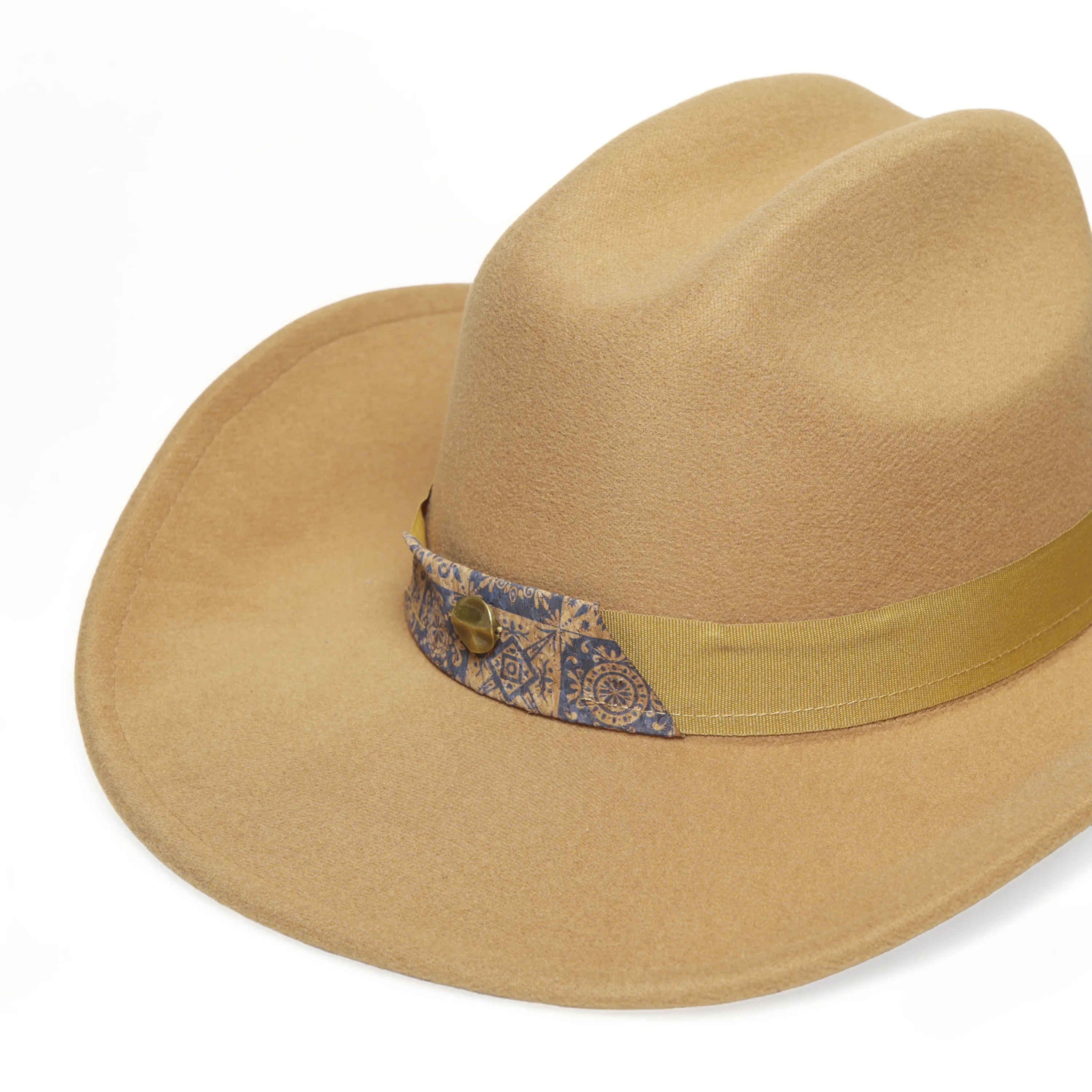 Chokore Cattleman Cowboy Hat with Printed Band (Camel)