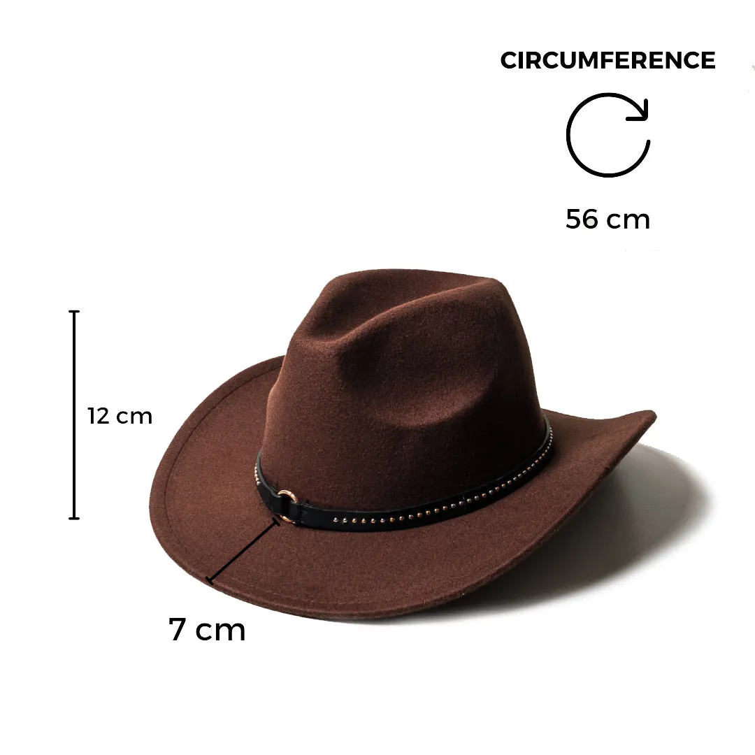 Chokore Cowboy Hat with Belt Band (Brown)