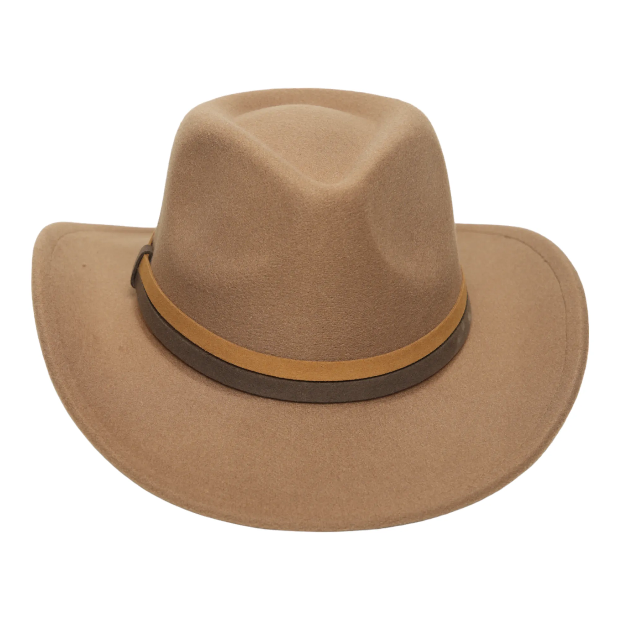 Chokore cowboy Hat with dual tone band(khaki)