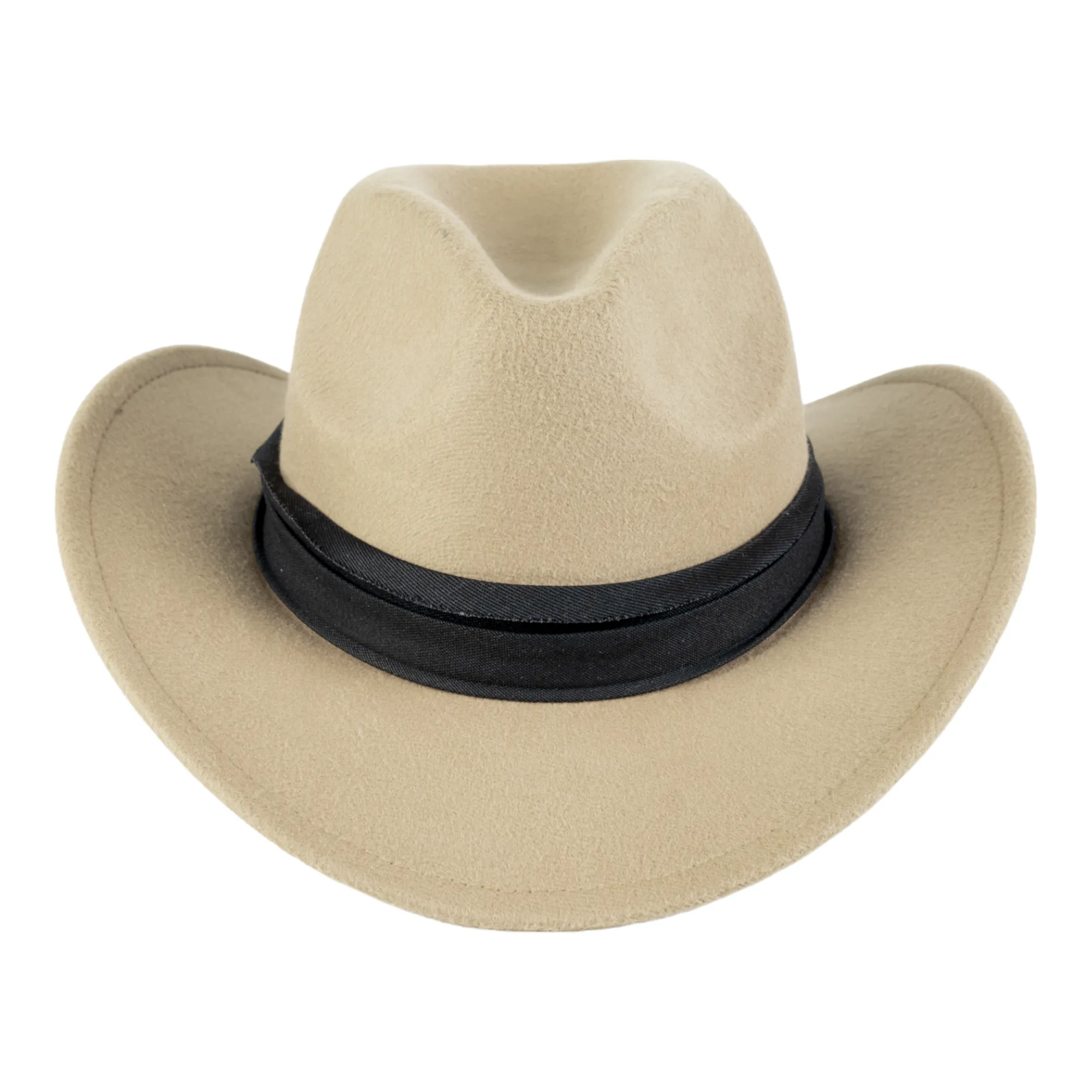 Chokore Cowboy Hat with Ribbon (Beige)