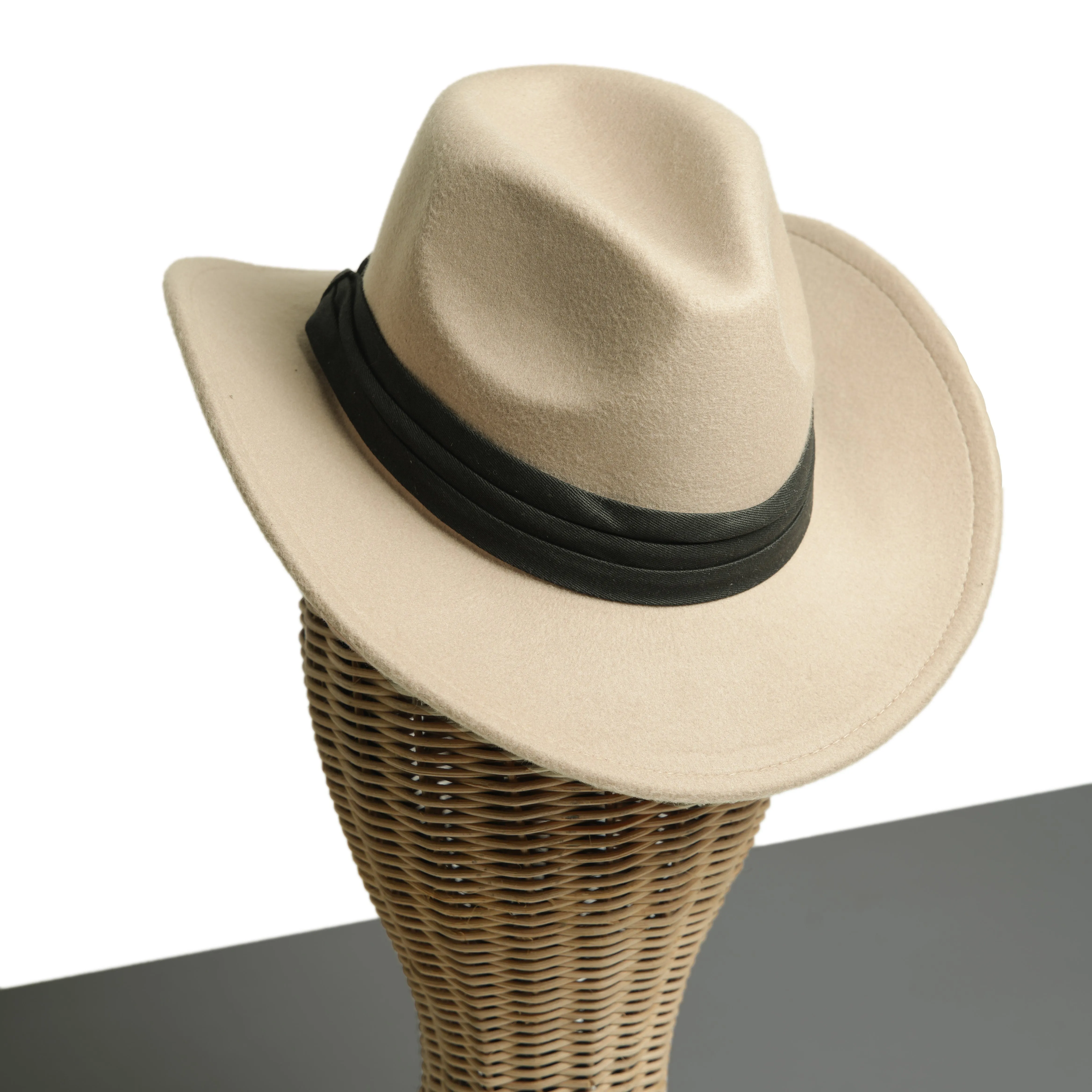 Chokore Cowboy Hat with Ribbon (Beige)