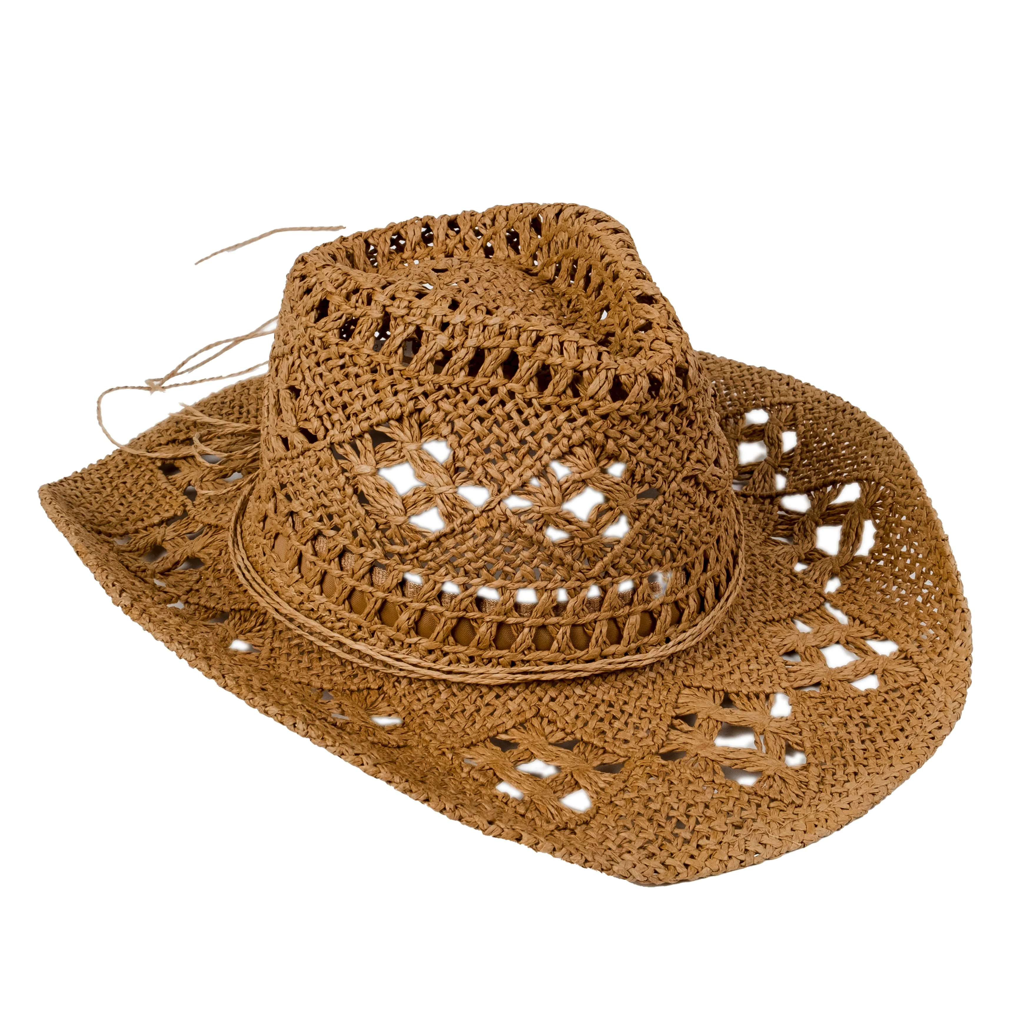 Chokore Handcrafted Straw Cowboy Hat (Khaki)