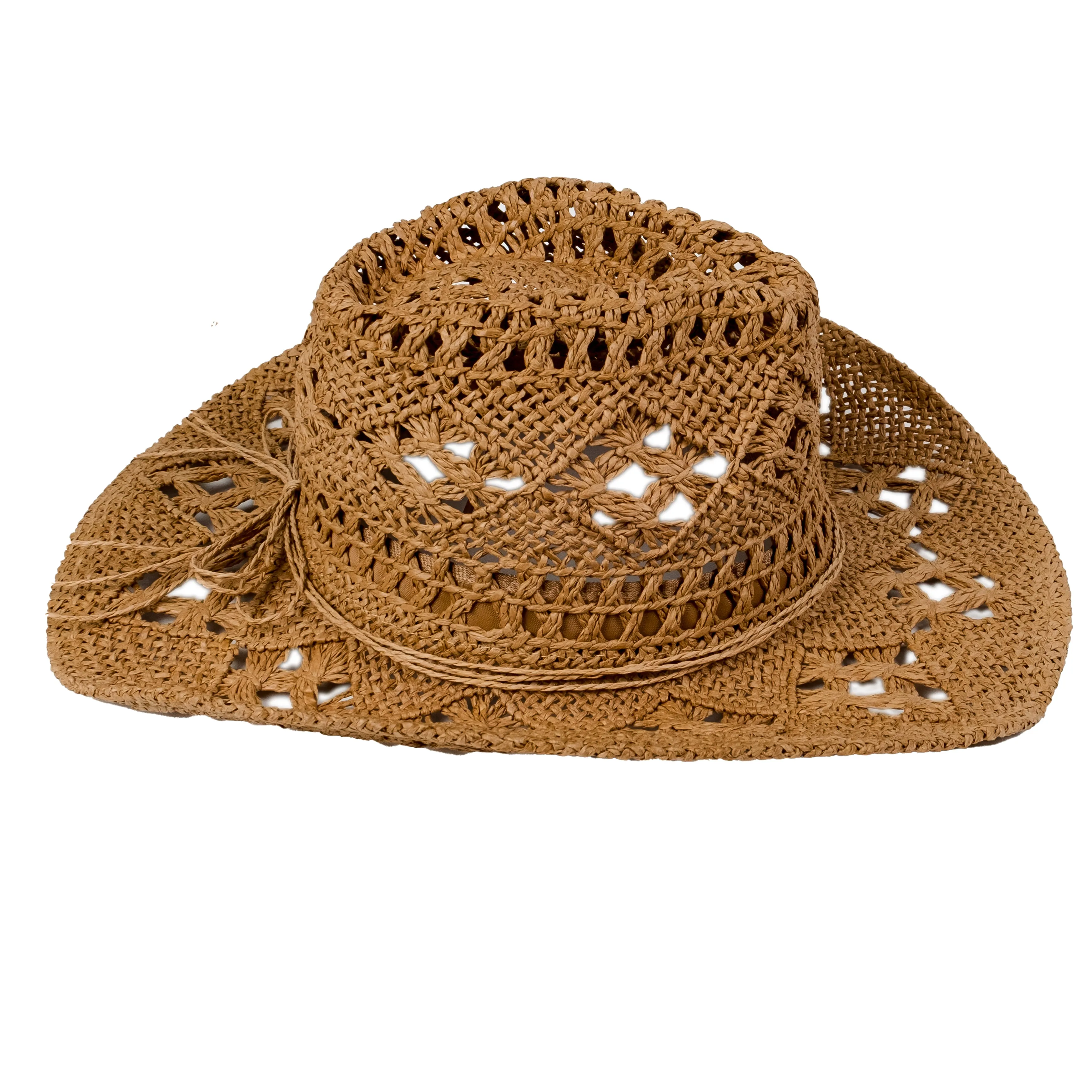 Chokore Handcrafted Straw Cowboy Hat (Khaki)