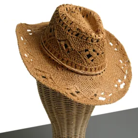 Chokore Handcrafted Straw Cowboy Hat (Khaki)