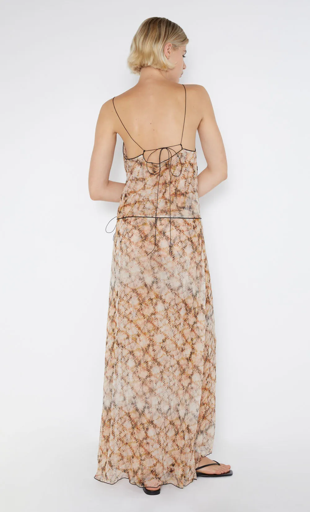 CIEL WRAP MAXI DRESS - GEO SHIBORI