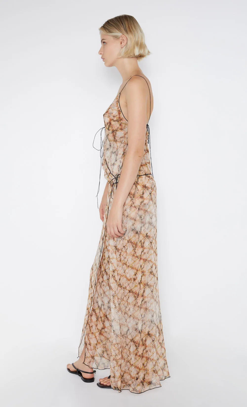 CIEL WRAP MAXI DRESS - GEO SHIBORI