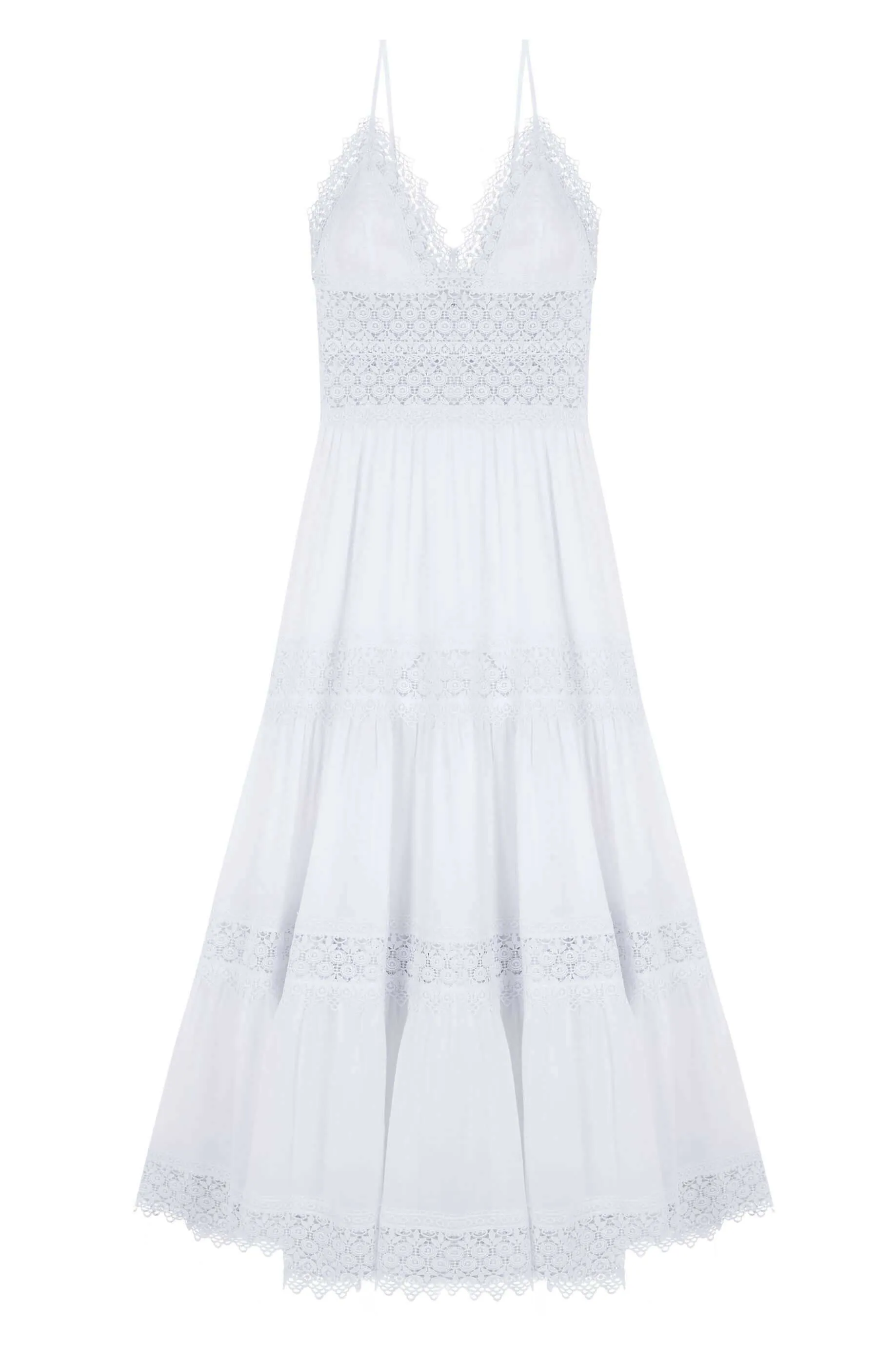 Cindy Long Dress in White