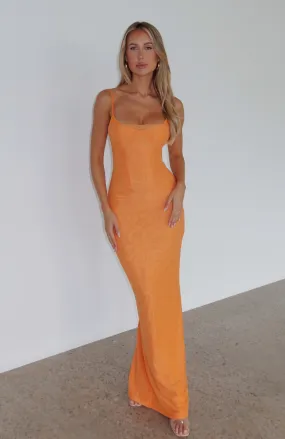 City Lights Glow Maxi Dress Orange