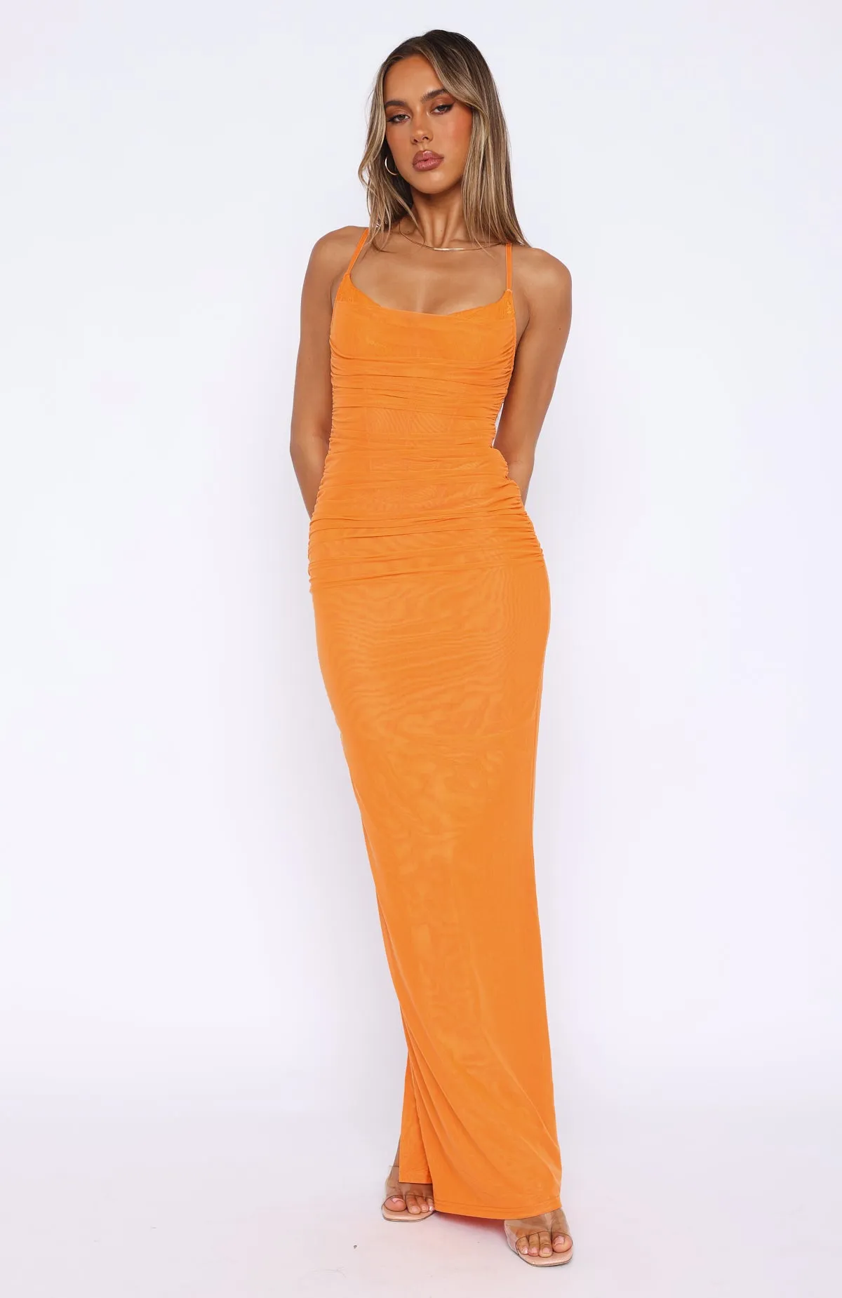 City Lights Glow Maxi Dress Orange