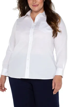 CLASSIC BUTTON FRONT POPLIN SHIRT