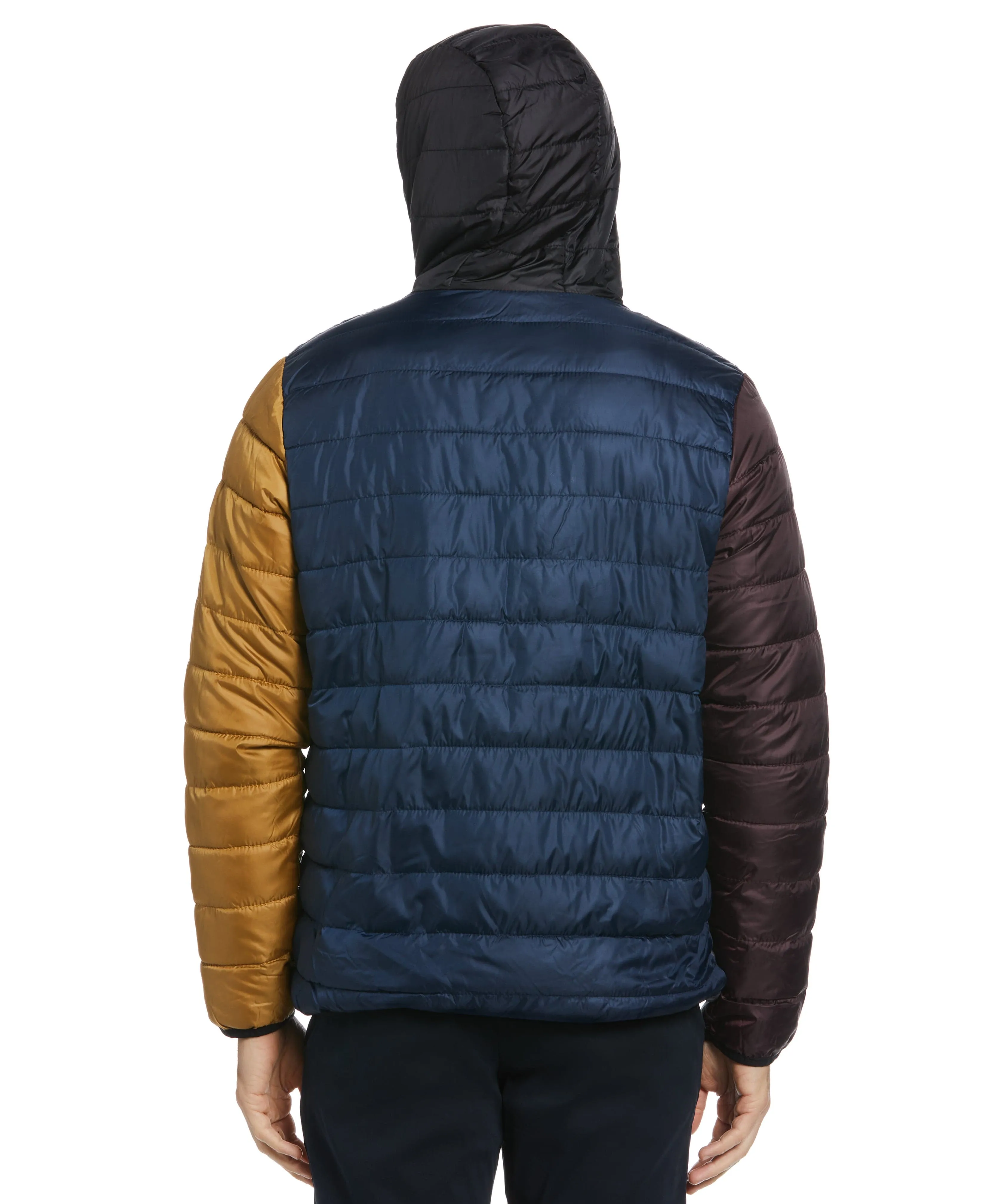 Colorblock Hooded Packable Jacket