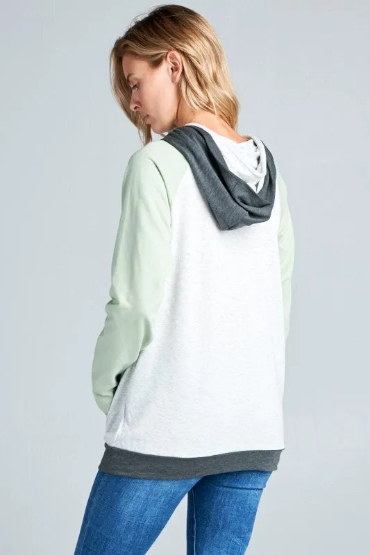 Colorblock Hooded Sweater