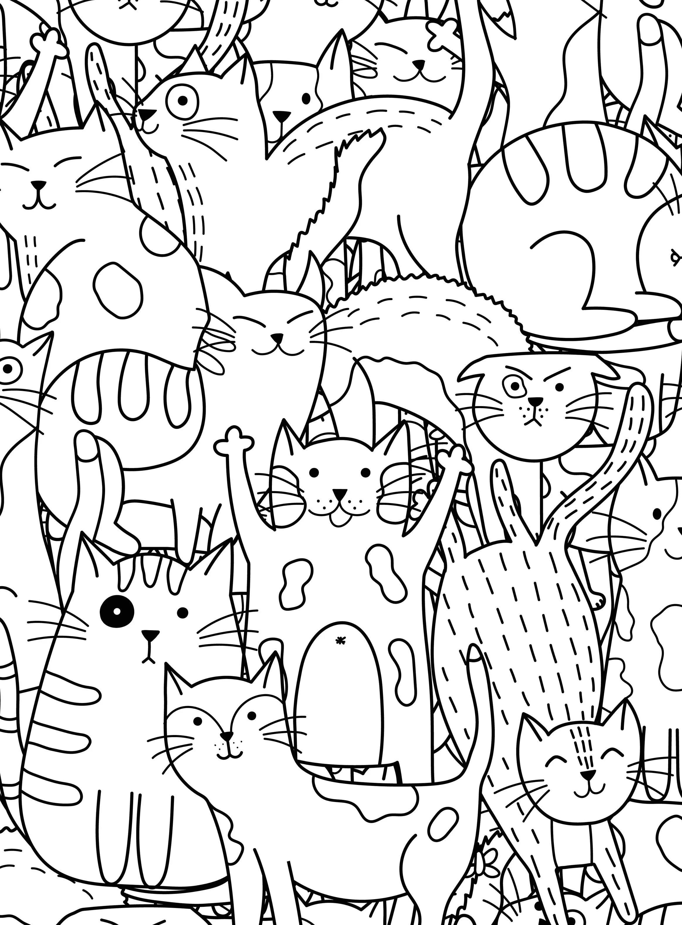 Coloring Cats - Adult Coloring Book: Volume 14, Contains 47 Pawesome Prints Ready to Frame