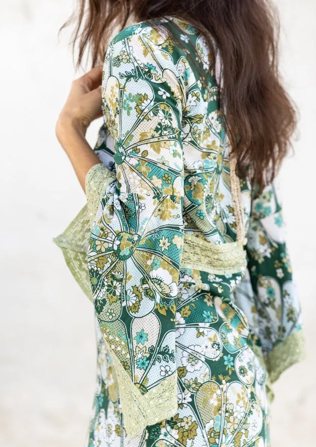 Cora Tunic Dress // Gertrudis Print - Green