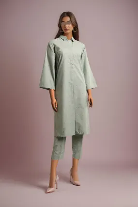 Cotton Jacquard Stitched 2 Piece (Shirt/Trouser)