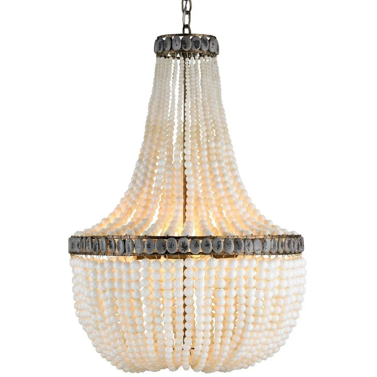 Cream Beaded Chandelier