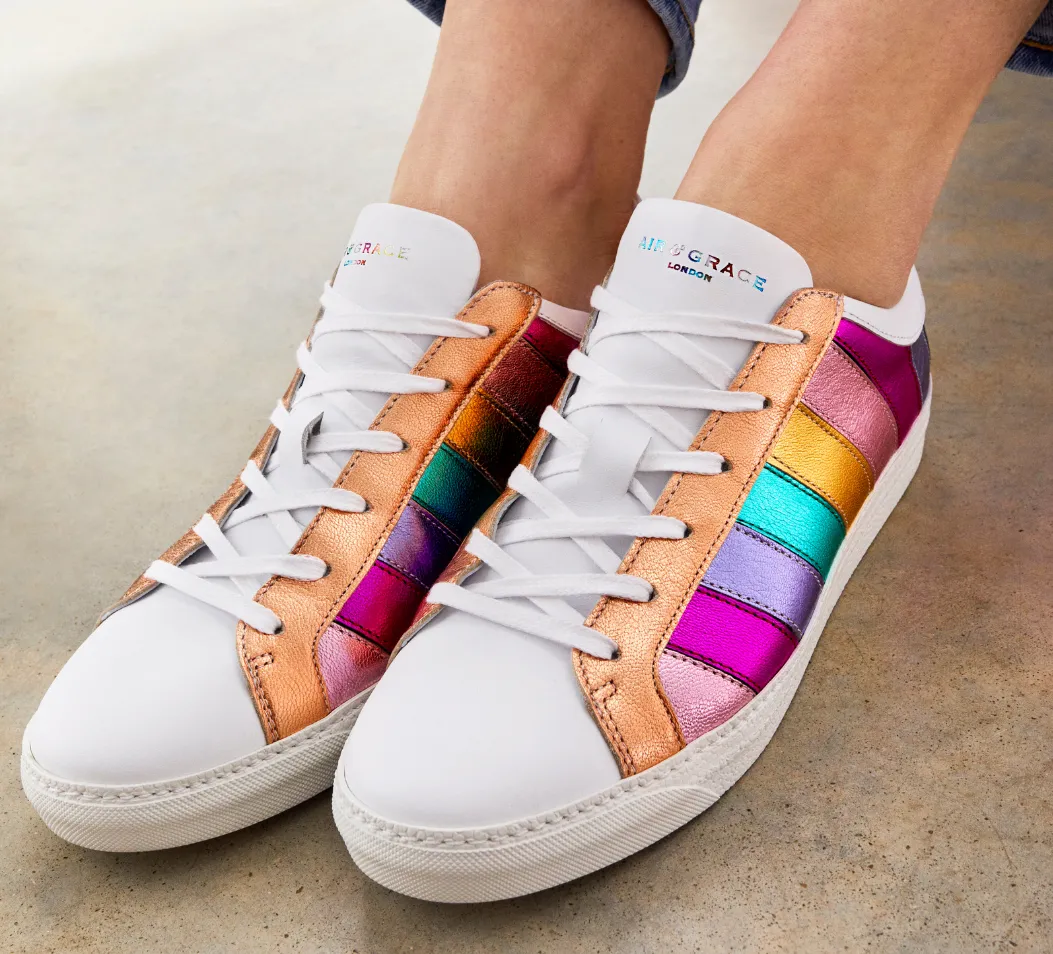 Cru Rainbow: Metallic Trainers