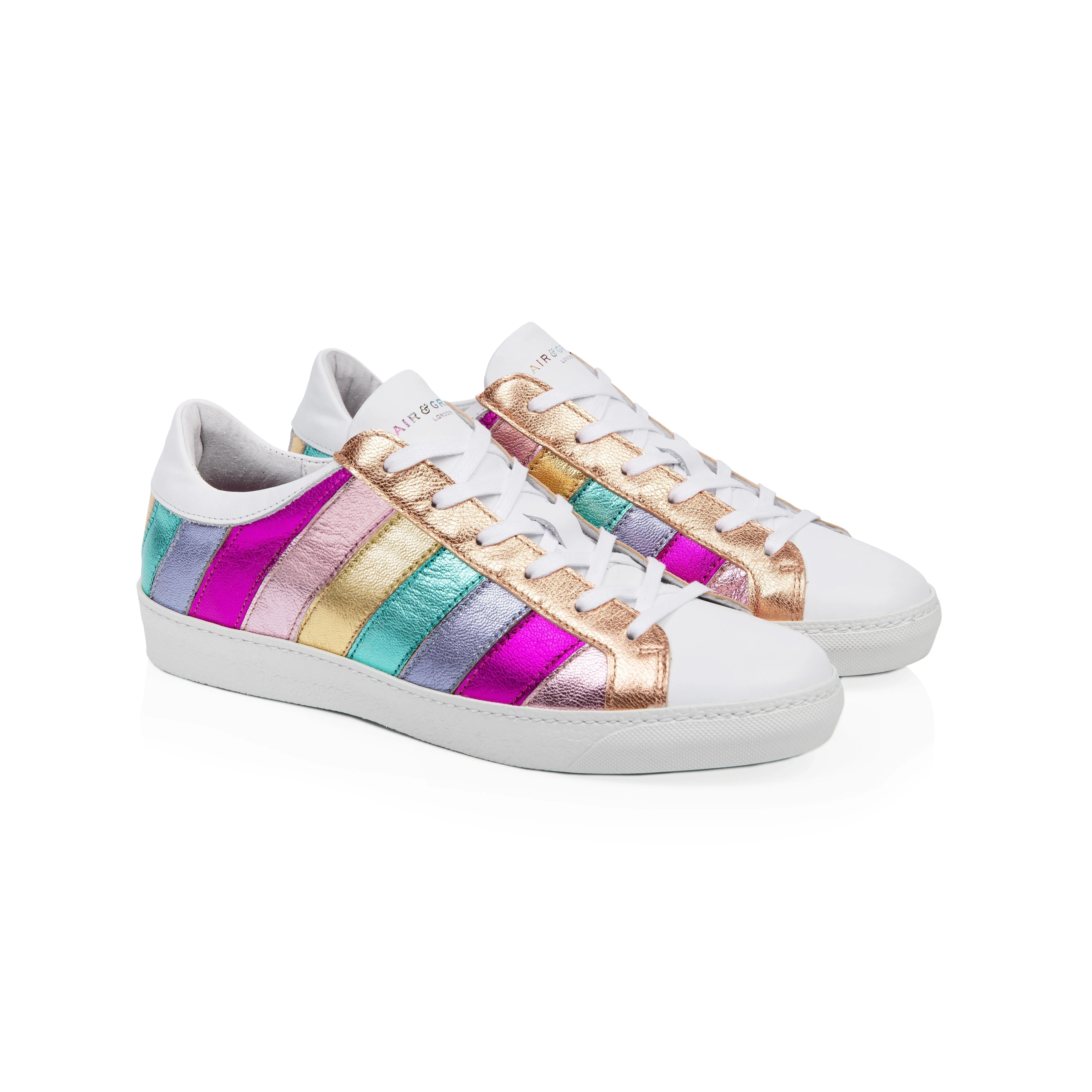 Cru Rainbow: Metallic Trainers