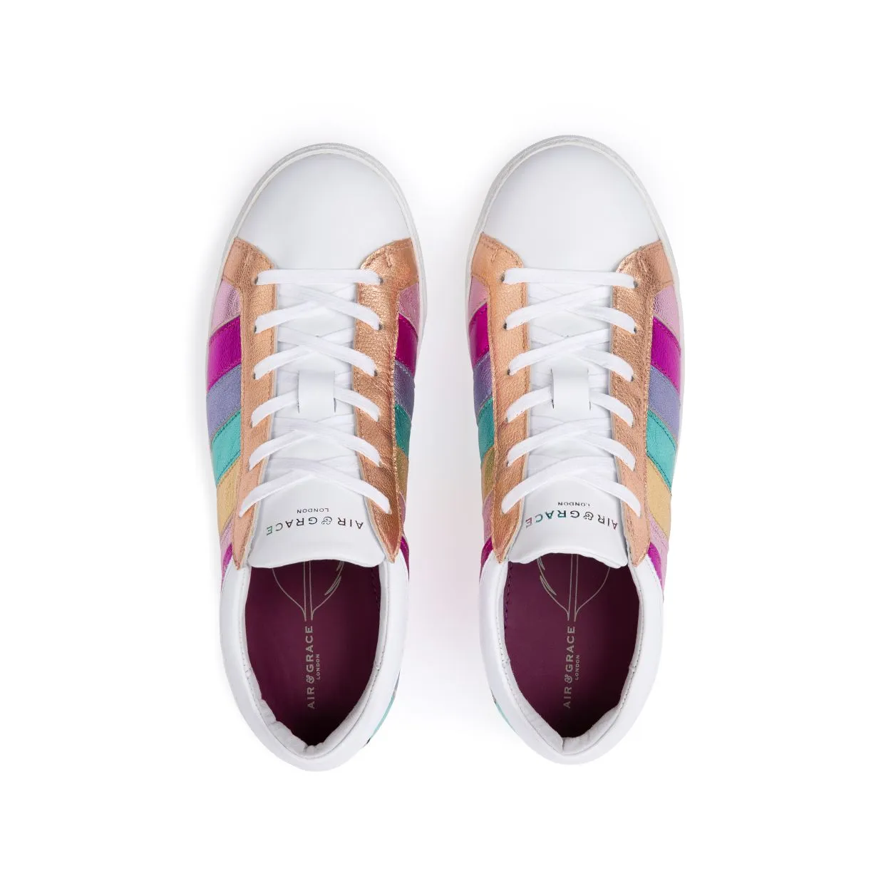 Cru Rainbow: Metallic Trainers