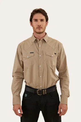 Dillinger Mens Western Shirt - Desert Sand