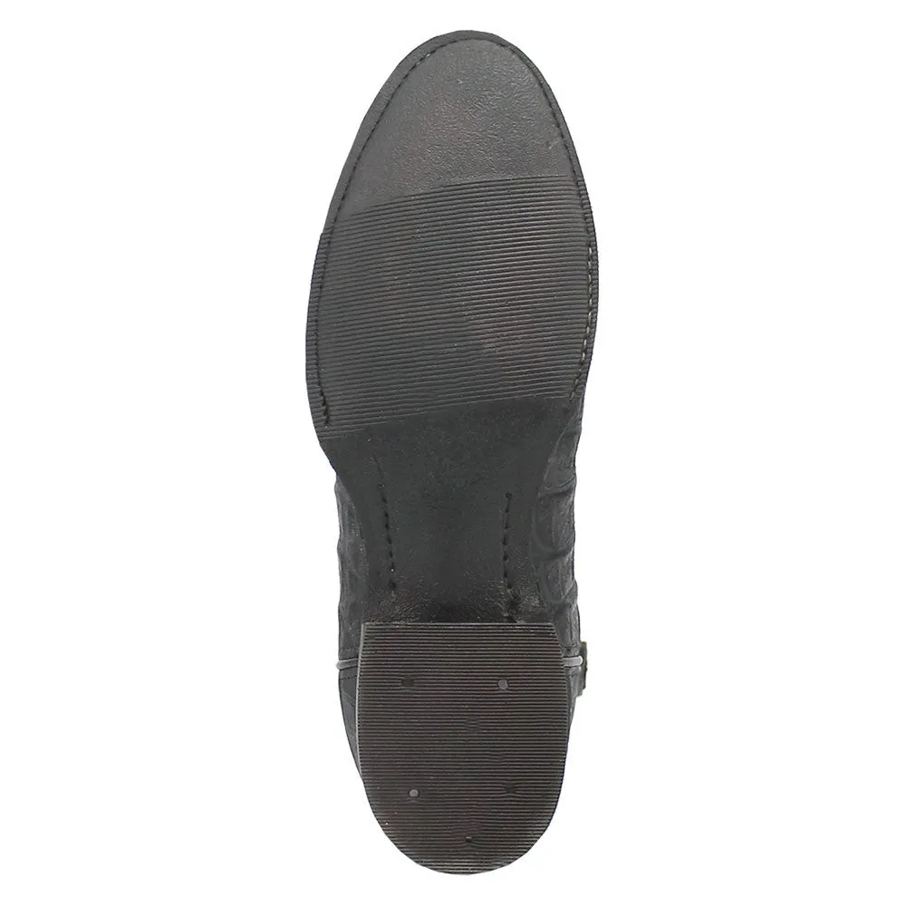 Dingo Trail Boss Round Toe Black Leather Boots