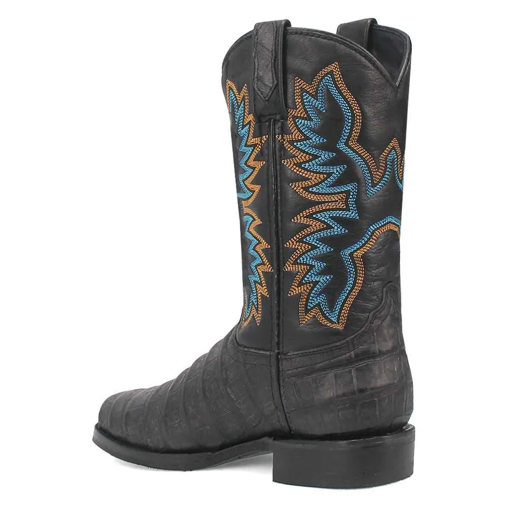 Dingo Trail Boss Round Toe Black Leather Boots