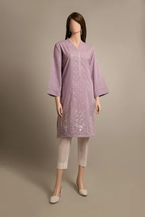 Embroidered Jacquard Cotton Stitched Shirt