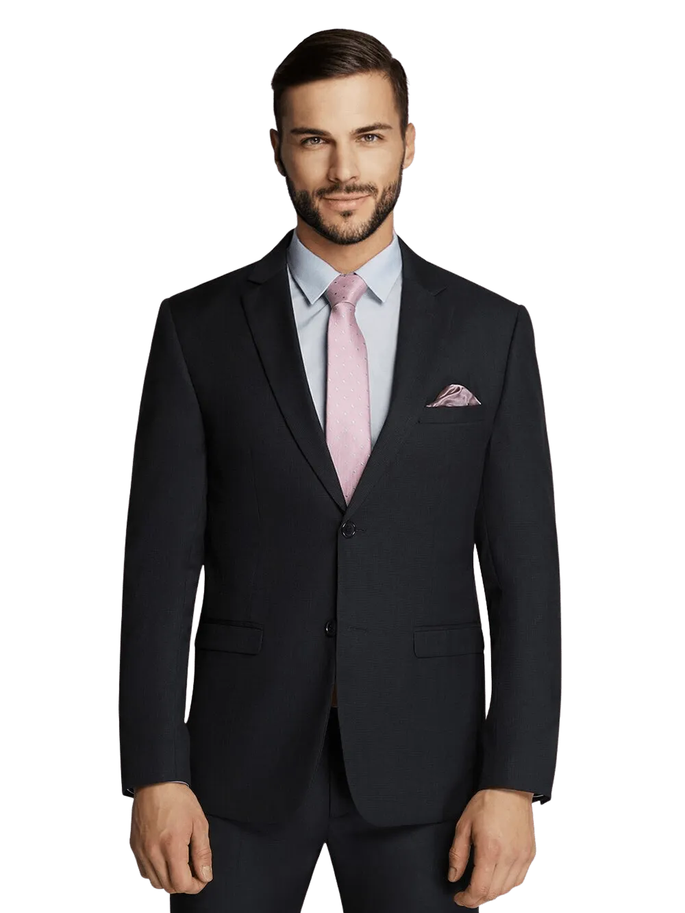 Evan Navy Micro Check Suit