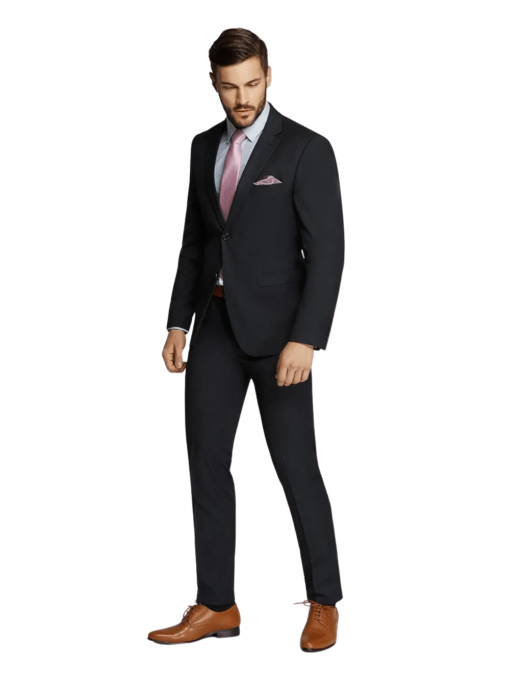 Evan Navy Micro Check Suit