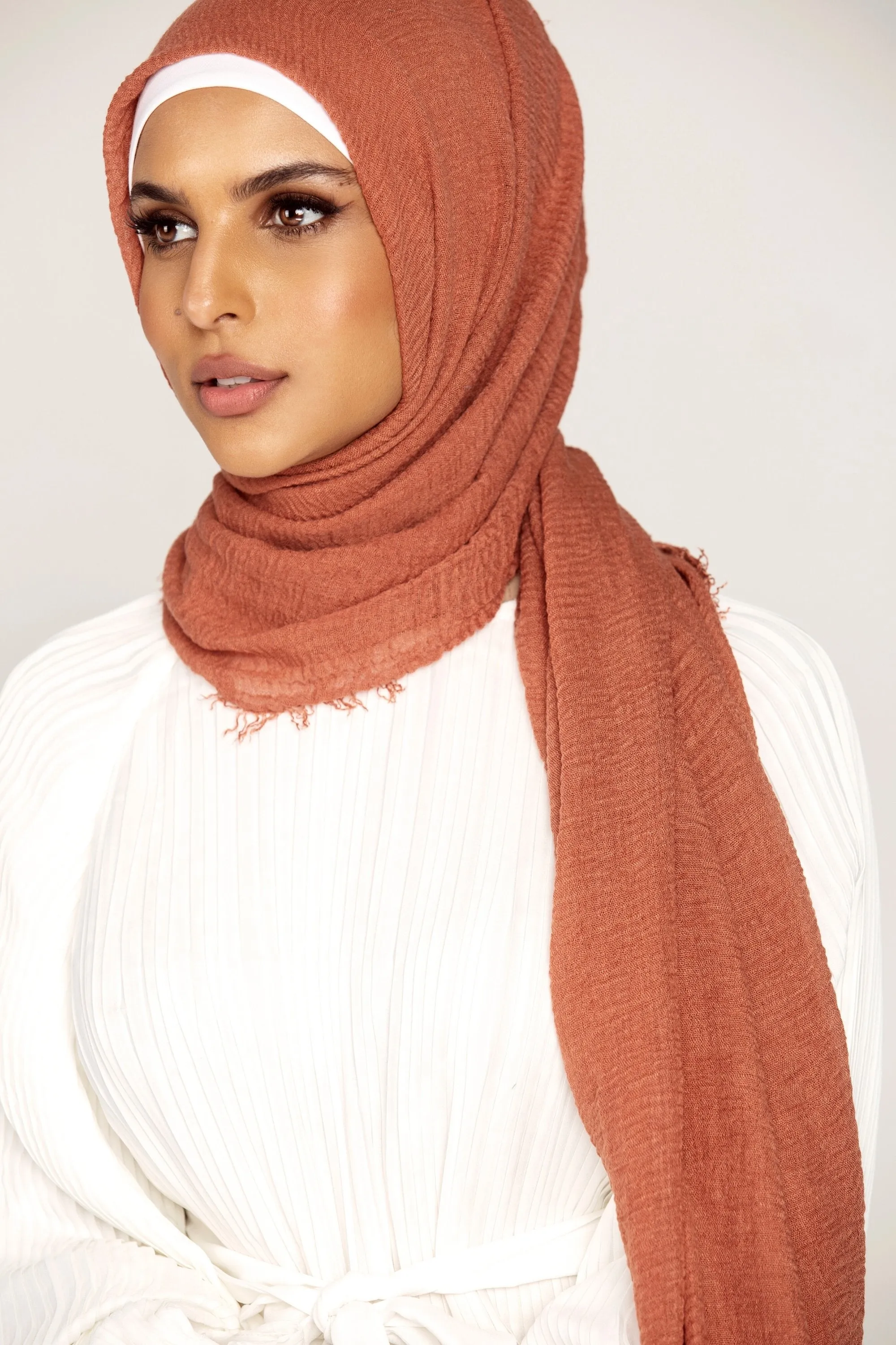 Everyday Crinkle Hijab - Burnt Ochre