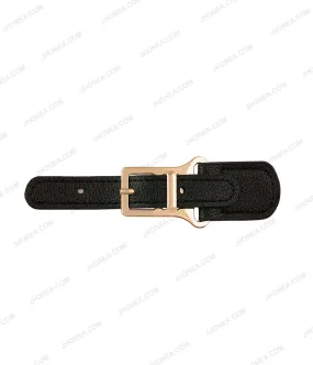 Fashionable Shiny Gold Buckle with Prong PU Belt