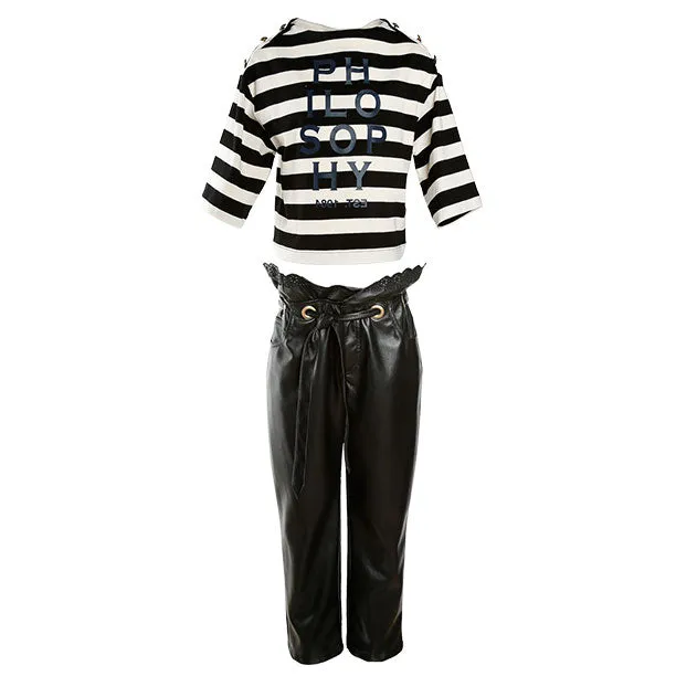 Faux Leather Philosophy Trousers