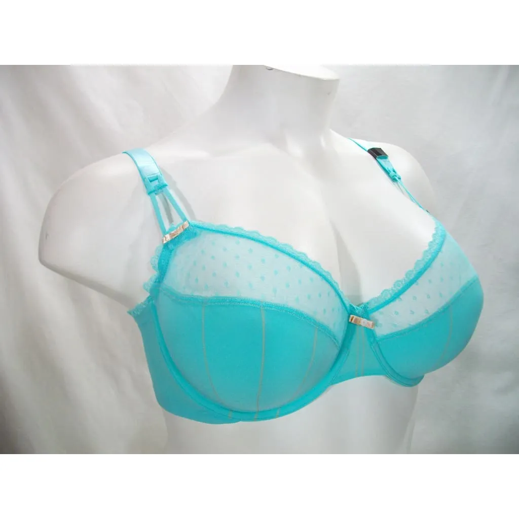 Felina 110789 Marielle Lace Full Busted Underwire Bra 38D Aruba Blue