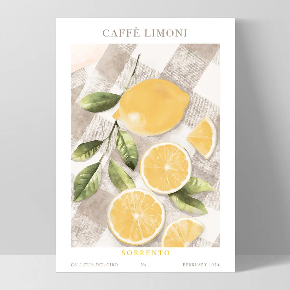 Galleria Del Cibo | Caffe Limoni II - Art Print by Vanessa