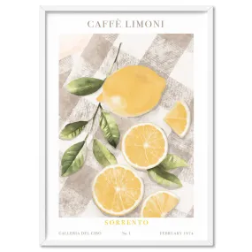 Galleria Del Cibo | Caffe Limoni II - Art Print by Vanessa