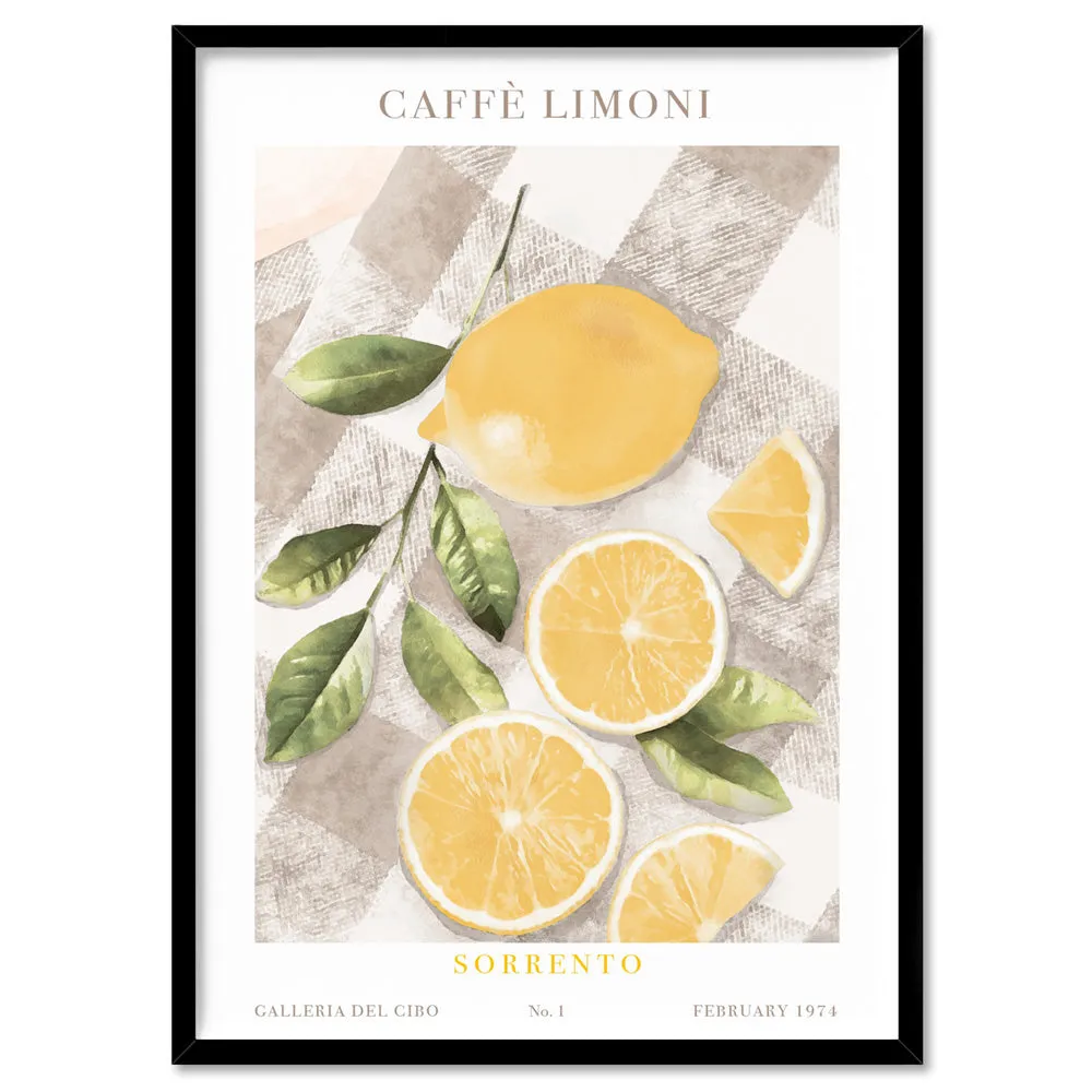 Galleria Del Cibo | Caffe Limoni II - Art Print by Vanessa