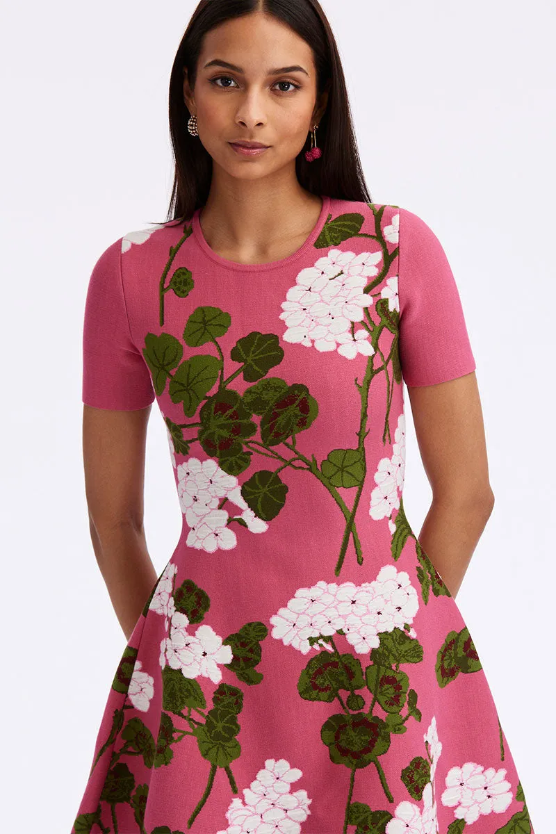 Geranium Jacquard Dress