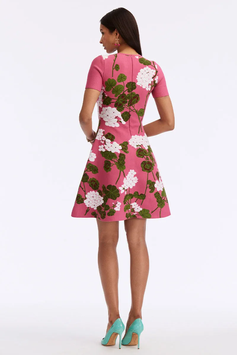 Geranium Jacquard Dress