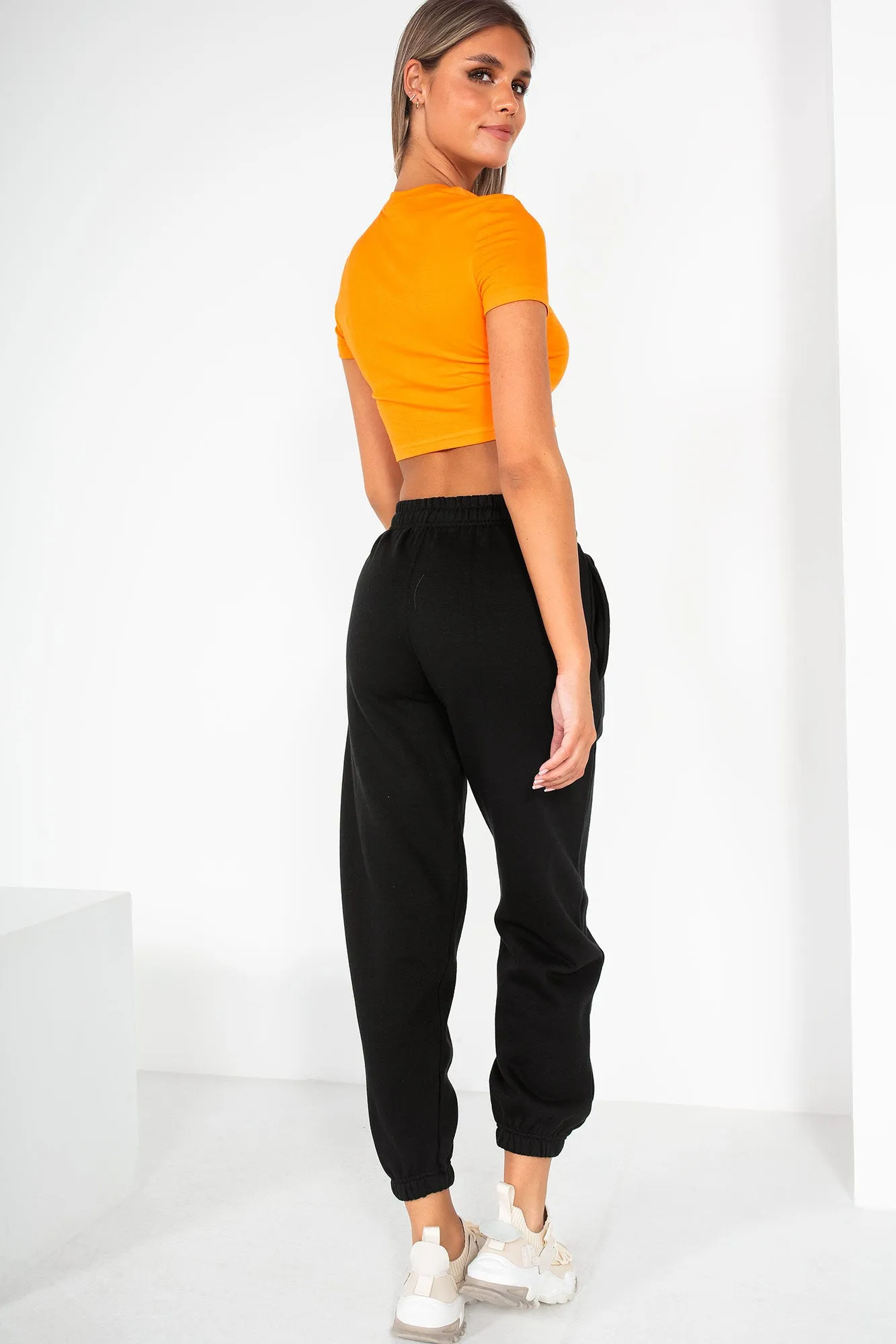 Gizelle Orange Cropped T-Shirt