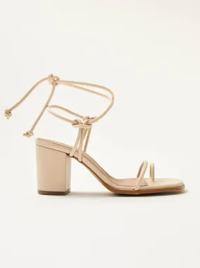 Grace Corn Cream Vegan Leather Sandals