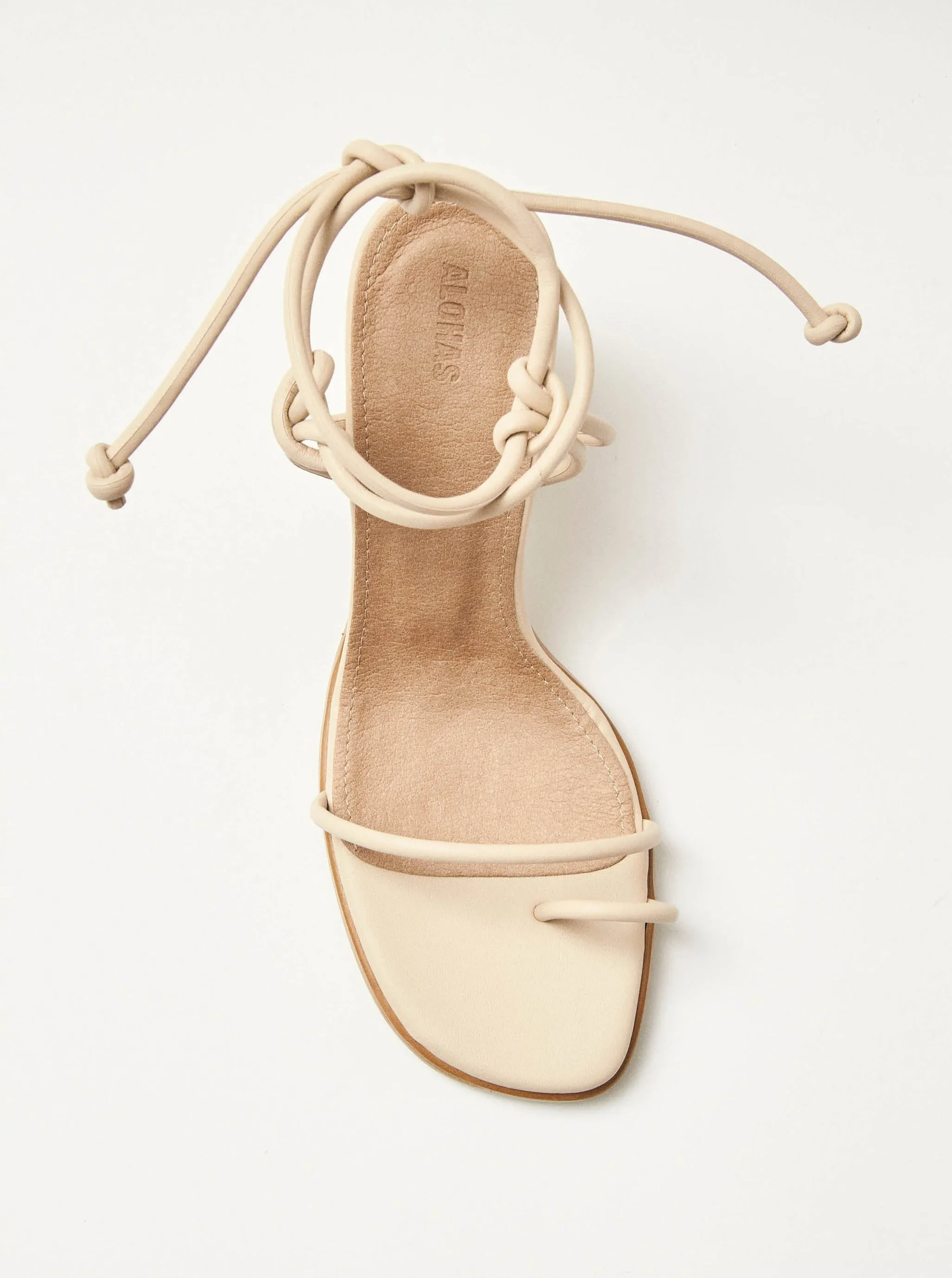 Grace Corn Cream Vegan Leather Sandals